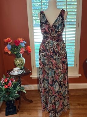 Metallic Bloom Gown by R&M Richards